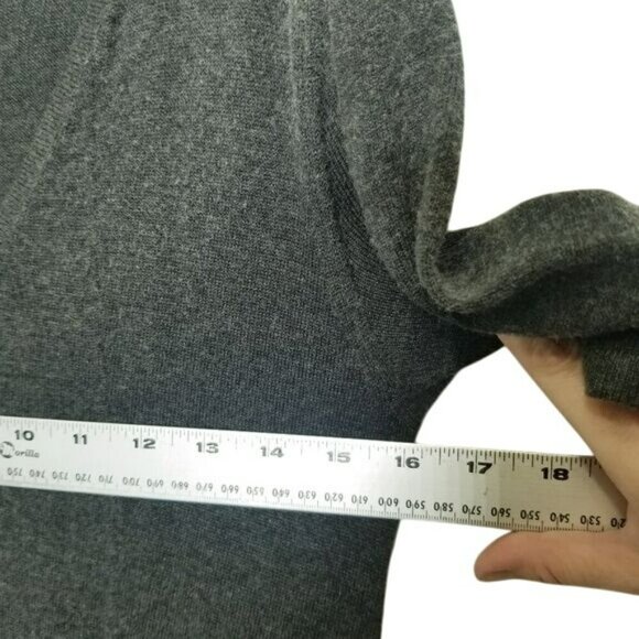 J.Jill Petite S Viscose Wool Blend Gray Maxi Dress Dry Clean - Picture 7 of 15